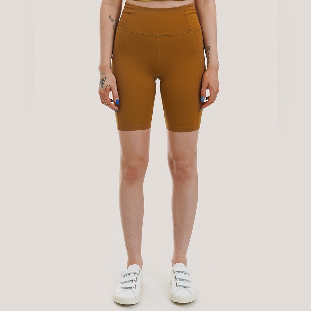 Girlfriend Collective “Saddle” Pocket Bike Shorts